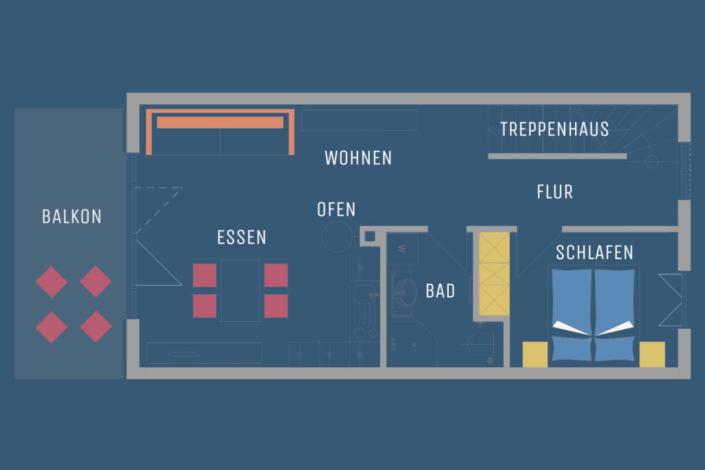 Lagoon 8: Grundriss Obergeschoss